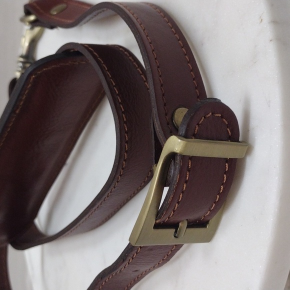 Brown Leather Shoulder Strap Adjustable 40 1/2"-46" L x 1" W #135-44 - Picture 5 of 16
